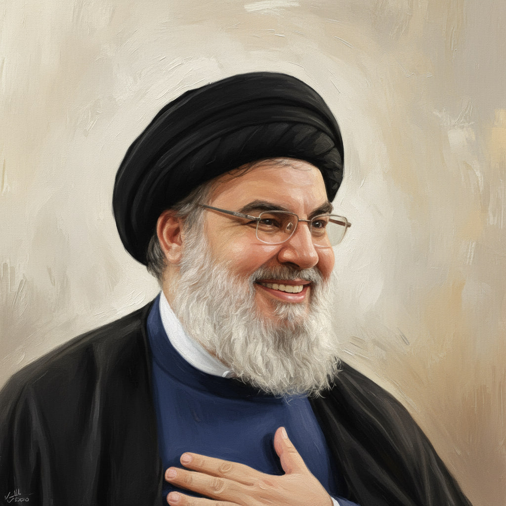 تصویرسازی چهره شهید سید حسن نصرالله